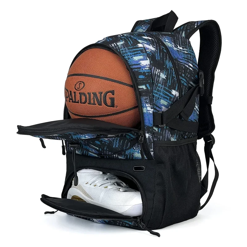 GRANDUP Basketball backpack with ball and shoes compartment Fit Volleyball, soccer, Swim, Gym, Travel, large capacity sports training equipment bags