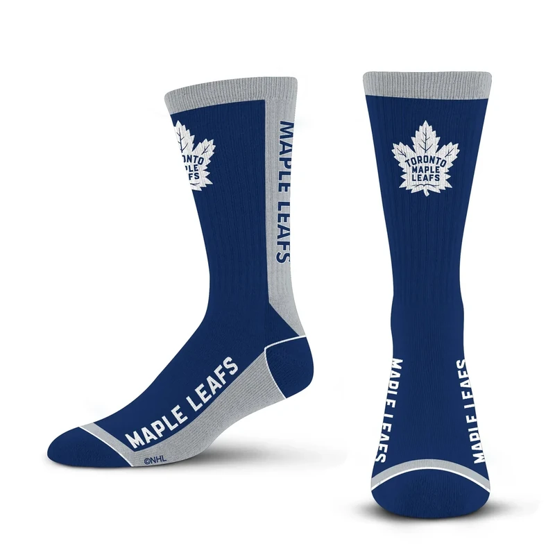 For Bare Feet NHL TORONTO MAPLE LEAFS MVP Crew Sock Team Color Large