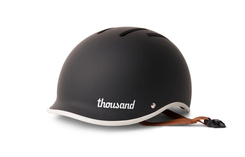 Thousand Heritage 2.0 Adult Bike Helmet; The Original Low Profile Retro Commuter Cycling Helmet Safety Certified for Bicycle Skateboard Skating Roller Skates; for Men & Women (Carbon Black, M)