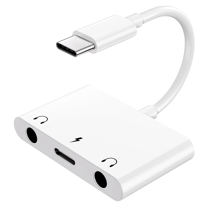 INVERSE NET 3in1 USB-C to 3.5mm Adapter 60W Charge& Headphone Splitter