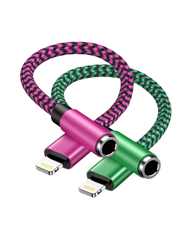 Haoano MFi Certified Lightning to 3.5mm Headphone Adapter - 2 Pack