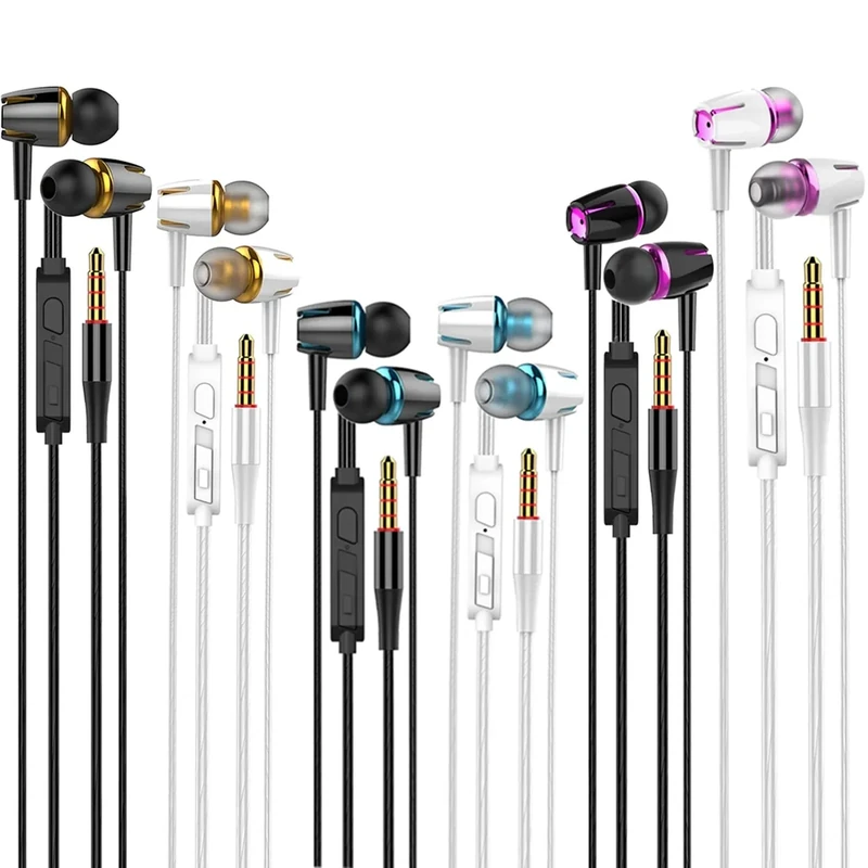 Cianyyee 6Pack Wired Earbuds with Mic - Noise Isolating, Bass, iPhone