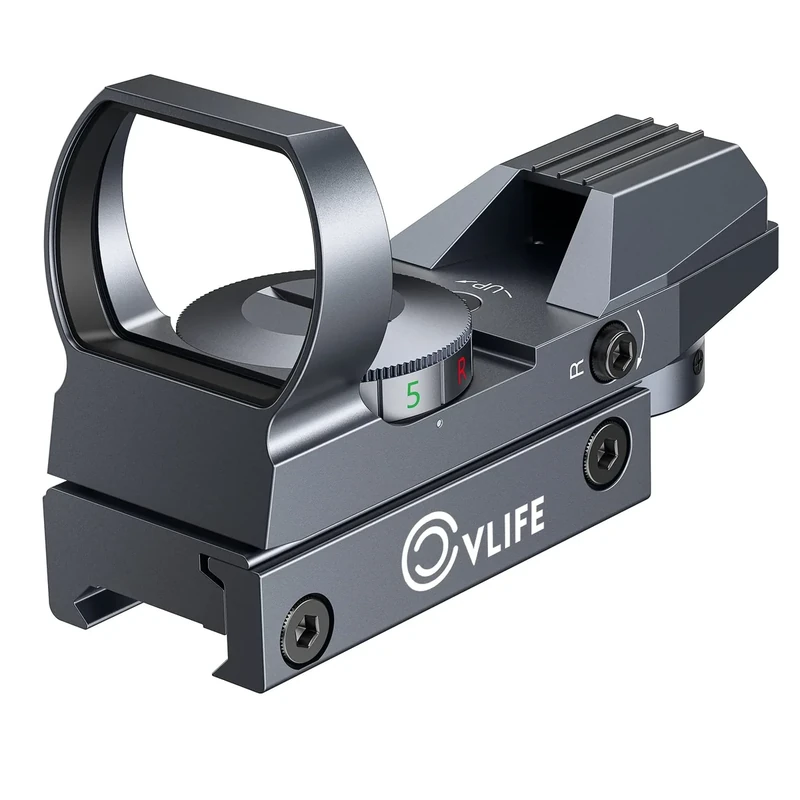 CVLIFE Reflex Sight, 1x22x33mm Red Green Dot Sight with 4 Adjustable Reticles for 20mm Picatinny Rail, Silver - Image 1