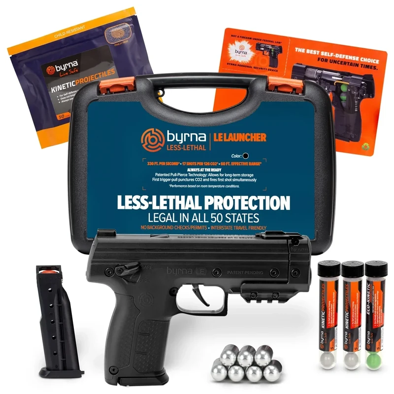 Byrna LE - Kinetic Ultimate Bundle | Less-Lethal Self-Defense & Home Defense Device (Black)