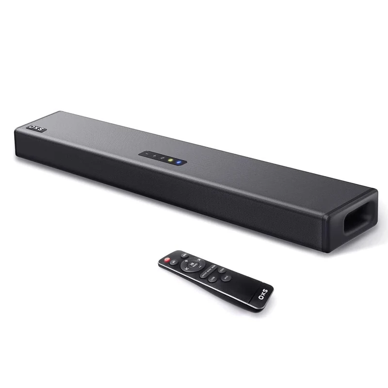 OXS S3 Sound Bars for TV, Home Theater Audio with Dynamic Bass, 3D Surround Sound System TV Sound Bar, TV Speakers, Bluetooth 5.0/Aux/Optical/Coaxial, 80-Watt, 3Eqs, Wall Mountable, Black