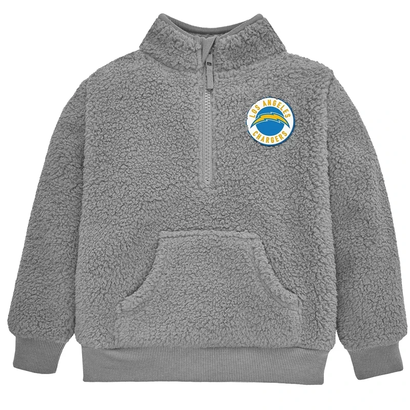 Gerber NFL Toddler Boys' 1/4 Zip Sherpa Pull-Over, Los Angeles Chargers, 5T Team Color