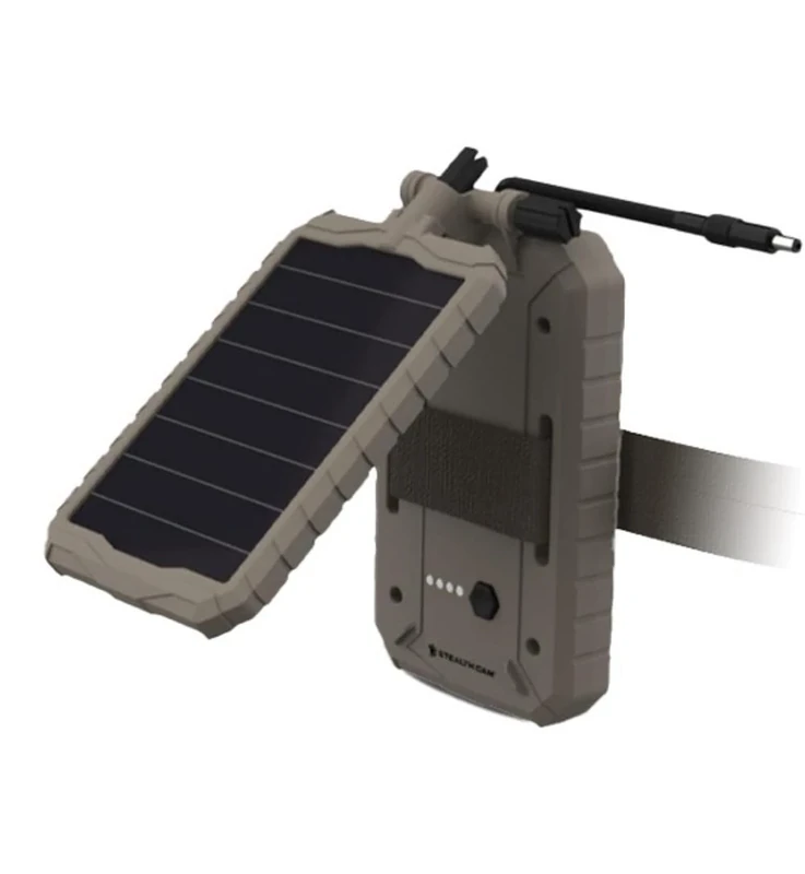 Stealth CAM Durable Sol-Pak Solar Battery Pack, 12V Solar Power Panel, Rechargeable Battery & Insulated Cable, Compatible with All Wireless/Cellular Trail Cameras - 5000 mAh - Image 1