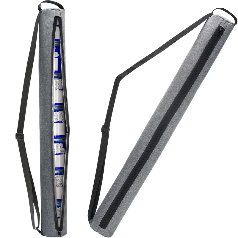 Beer Sleeve for Golf Bag,7-Can Insulated Cooler Sleeve, Beer Drink Accessories Sling Cooler Fits Most Golf Bags Styles and Types (Grey)