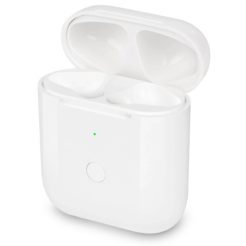 Wireless Charging Case Compatible with AirPods 1 & 2 Generation, Replacement Charger Case with Bluetooth Pairing Sync Button, White