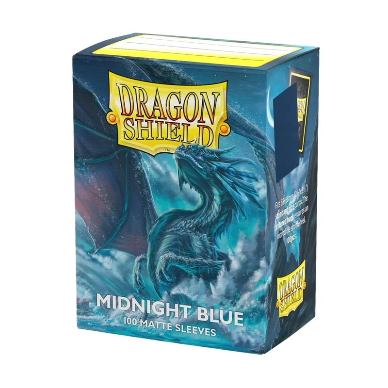 Dragon Shield | Standard Size Card Matte Sleeves | 100 CT - Smooth & Tough Premium TCG Sleeves | Compatible with Pokemon, Flesh & Blood, One Piece & Magic The Gathering | Midnight Blue