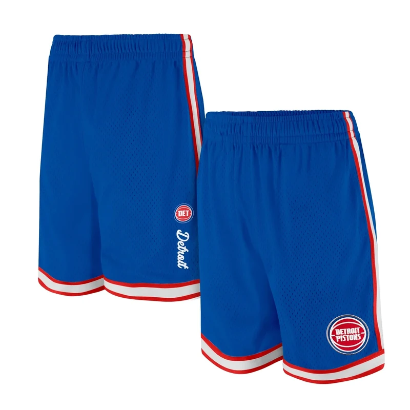 Ultra Game NBA Official Men’s Slam Active Basketball Training Shorts - Unisex, Detroit Pistons, Team Color, X-Large