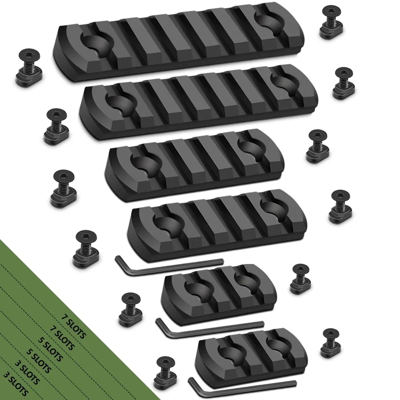Anovo Single-Sided Rail 3-3-5-5-7-7 Slots Accessory Set-Style 1