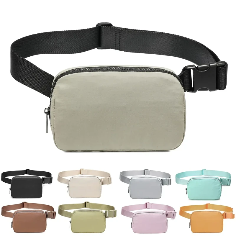 Fanny Belt Bag Waist Pack Crossbody Bags Bum Bag for Running Hiking Travel Workout Adjustable Strap for Women-Khaki