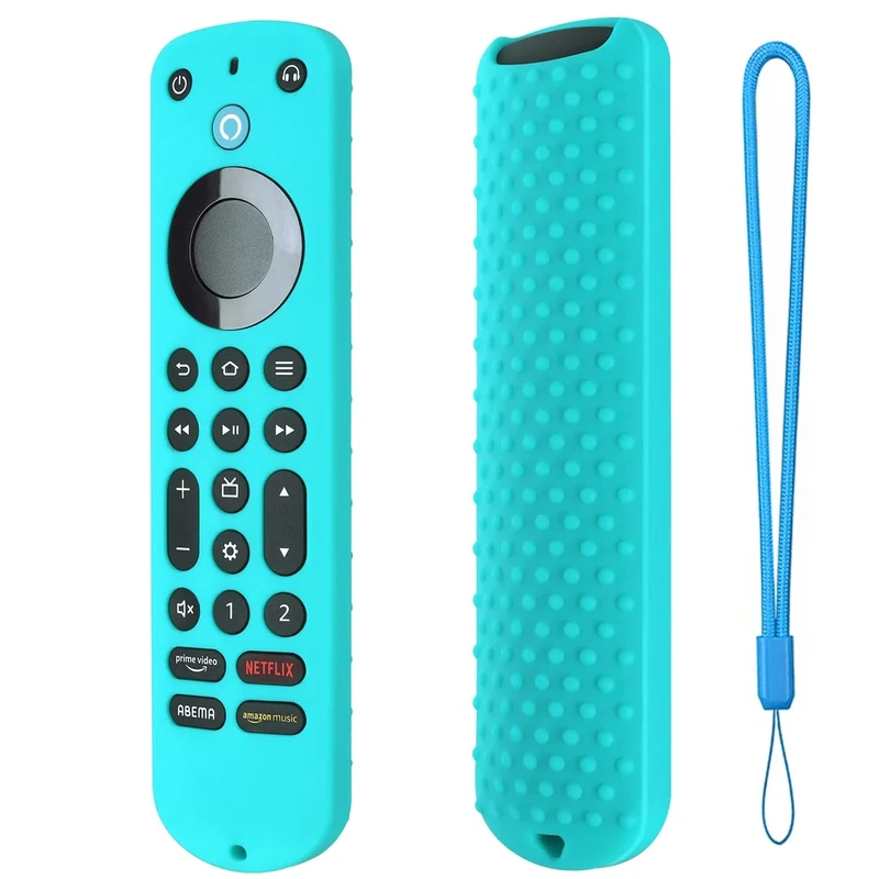Silicone Cover for Voice Remote Pro 2022, Silicone Case Cover for Voice Remote Pro 2022 with Lanyard (Mint) - Image 1