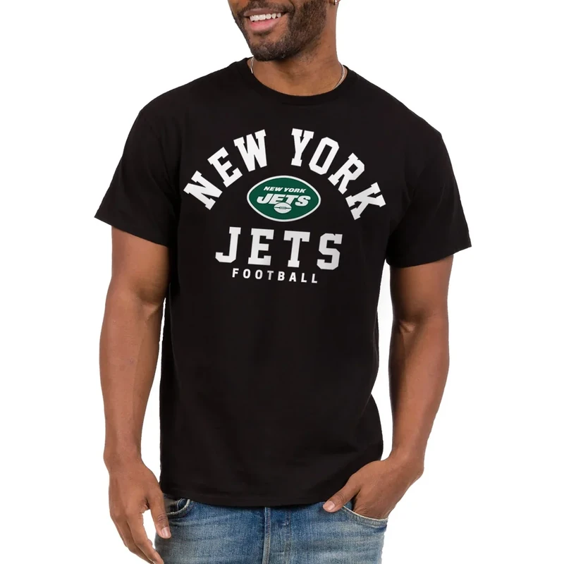 Junk Food Clothing x NFL - New York Jets - Classic Team Logo - Unisex Adult Short Sleeve Fan T-Shirt for Men and Women - Size Large