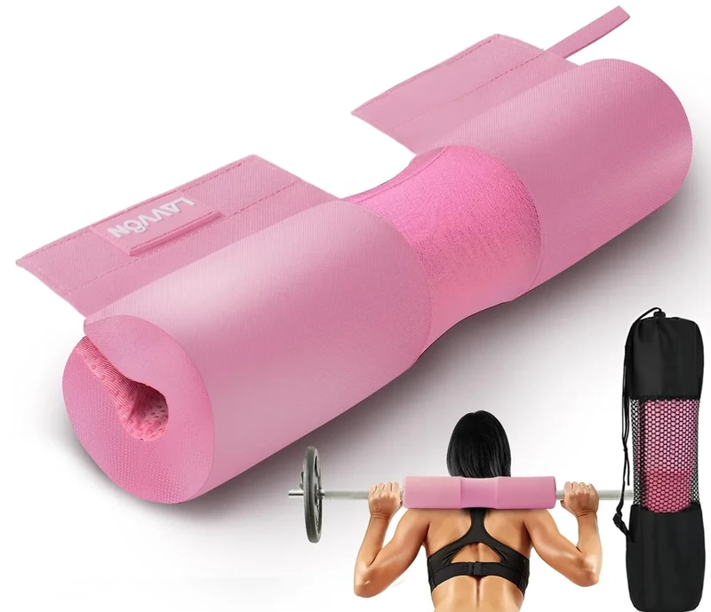Barbell Squat Pad Nylon Padding AntiSlip- Thick Foam Barbell Pad for Squats Cushion, Lunges&Bar Padding for Hip Thrusts - Standard Weight Bar Pad - Provides Cushion to Neck Shoulders Training