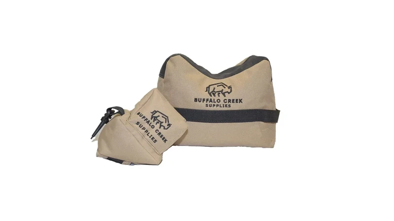 Buffalo Creek Supplies Shooting Rest Bags Rifle Rests Shooting Bench Rest Bag Front & Rear Support Rifle SandBag Stand Holders for Gun Rifle Shooting Hunting Target Unfilled (Coyote Brown)