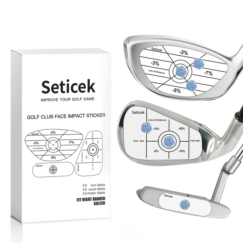 Seticek Professional Golf Impact Tape 150 Pc ｜Self-Teaching Sweet Spot and Consistency Analysis ｜ Improve Golf Swing Accuracy and Distance