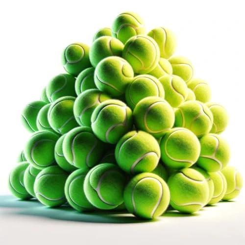 VIV 75 Tennis Balls Bulk Faster Air Delivery Available, 12-200+ Cases Advanced Practice Balls Pressure Bouncing 53in High Durable, Good for Pet Dog, Tennis Training Machine and Kids All Court Surface