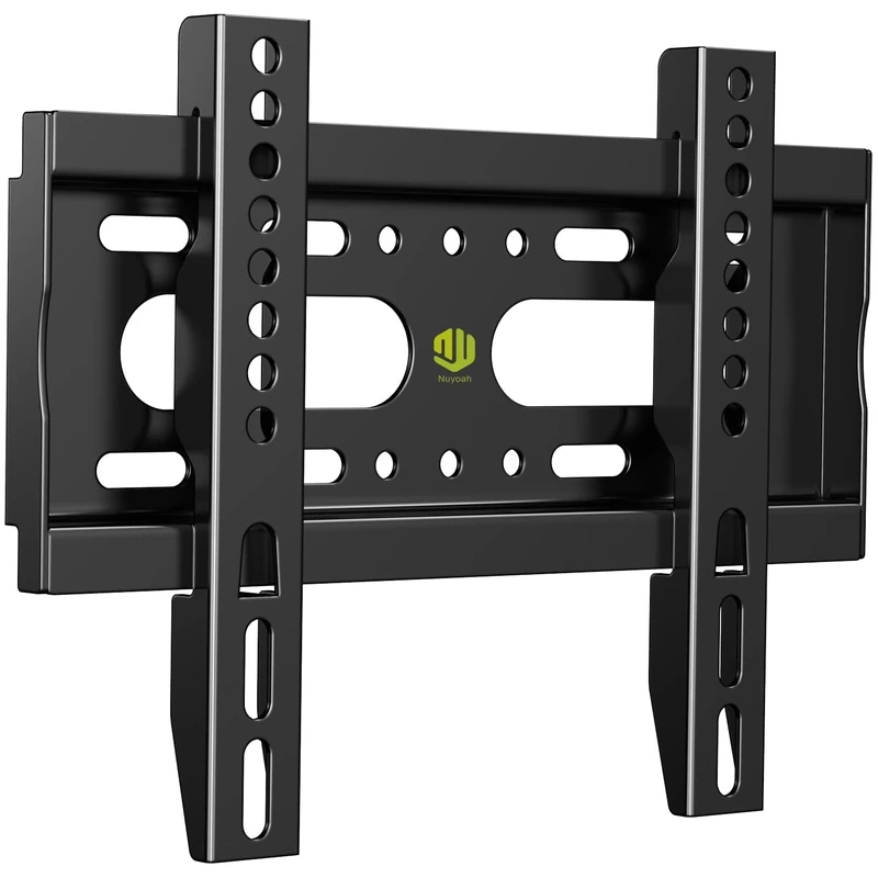 Nuyoah TV Wall Mount Bracket Low Profile Fixed for 14-43 Inch Flat Screen TVs & Monitors Up to 55lbs, Universal TV Monitor Mount Fits 8" Wood Studs Max VESA 200x200mm