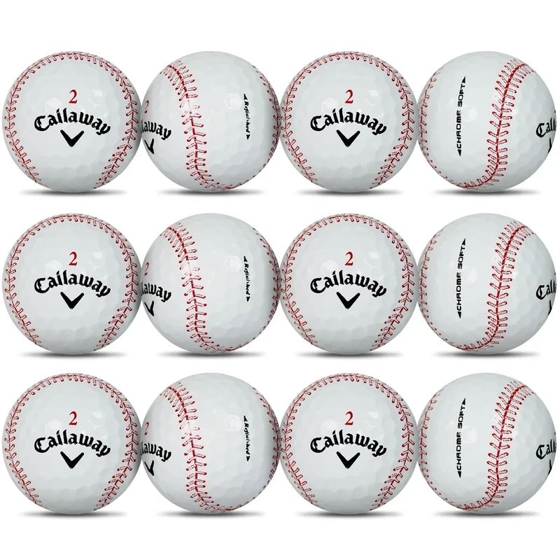 GBM Certified Refinished Baseball Golf Balls - for Callaway Chrome Soft Golf Balls, Par-FECT for Any Golf Outing, 12-Pack