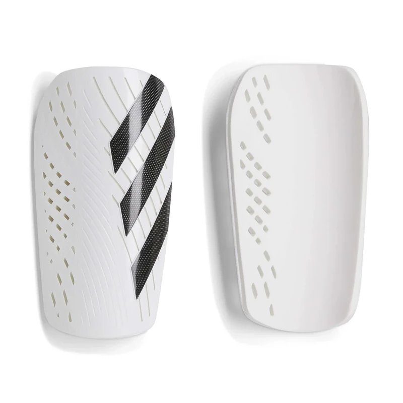 adidas Unisex-Adult Tiro Club Shin Guards, White/Black, Small