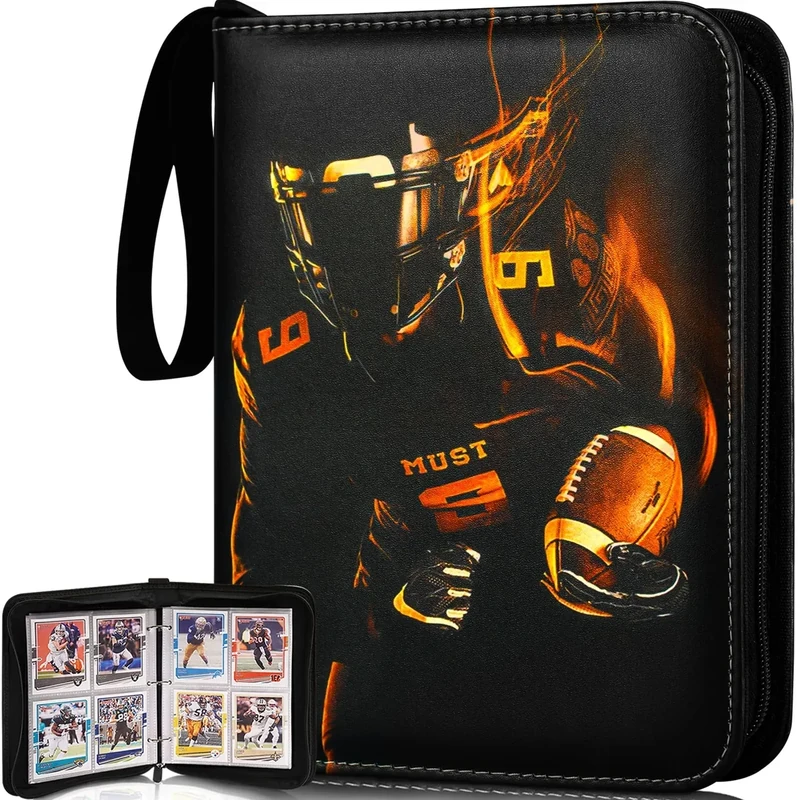 RONMONG Football Card Binder,2025-2026 Sports Trading Card with Sleeves Holder Album,440 Pockets Rugby Card Holder Sheets Display Storage Protectors for Collectors Boys and Girls Gift