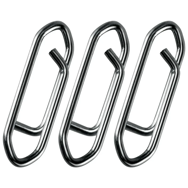 Alwonder 50PCS Fishing Power Speed Clips, High Strength Stainless Steel Speed Clip for Fishing Lure Quick Change, Freshwater Saltwater Crankbait Popper Lures Quick Snap Connector Tackle-175LB