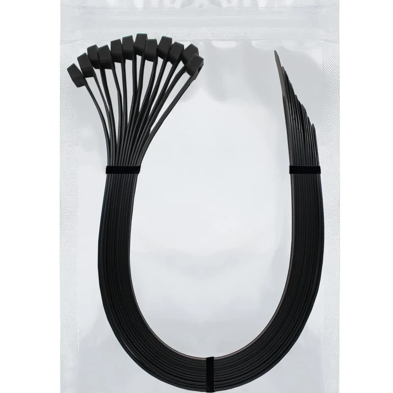 Long Zip Ties 36 inch Heavy Duty, Premium Black Large Zip Ties 36 inch Cable Ties with 175 lbs Nylon Zipties for HVAC Outdoor use, 12 PCS