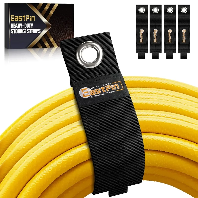 EastPin Storage Straps - Heavy Duty Cord & Hose Organizer for Garage