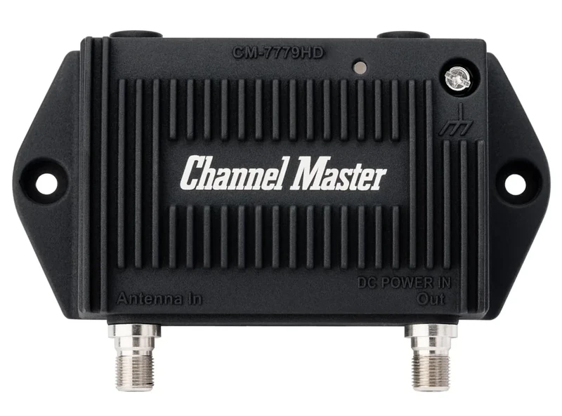 Channel Master TV Antenna PreAmp 1-1-Port TV Antenna Pre-Amplifier, Built-in LTE Filter, 17-30dB Gain, Compatible with Non-Amplified TV Antennas, Increases Signal Strength, Indoor/Outdoor - Image 1