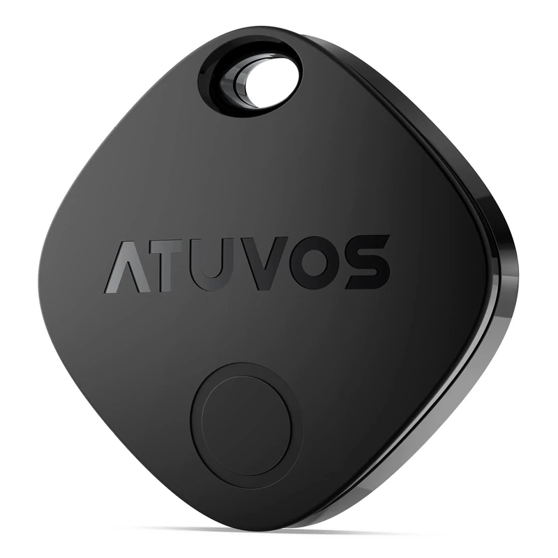 ATUVOS Air Tracker Tag-1 Pack, Bluetooth Luggage Tracker Works with Apple Find My APP (iOS Only, Not for Android), Keys Finder and Item Locator for Luggage, Backpack, Replaceable Battery (Matte Black)