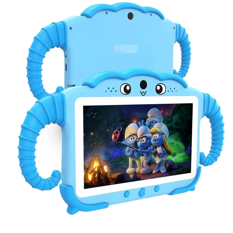 Kids Tablet 7 inch for Kids 3-7 32GB Toddler Tablets with Youtube Case WiFi Dual Camera, Android Learning Software Installed Parental Control Childrens Toddlers Tablet for Boys Girls Ages 3-12, Blue