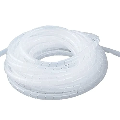 Spiral Cable Wrap -25 Ft 3/8" Cable Management Sleeve Organizer for Computer Cable,Power Cord Audio Video Cable (3/8 Inch-25Ft, White)