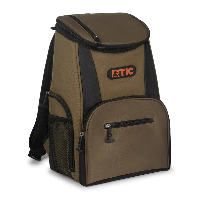 RTIC Lightweight Backpack Cooler, Olive, 15 Can, Portable Insulated Bag, for Men & Women, Great for Day Trips, Picnics, Camping, Hiking, Beach, or Park