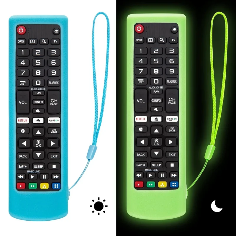 Angrox Silicone Glow-in-The-Dark Remote Cover - 2 Pack for LG TV