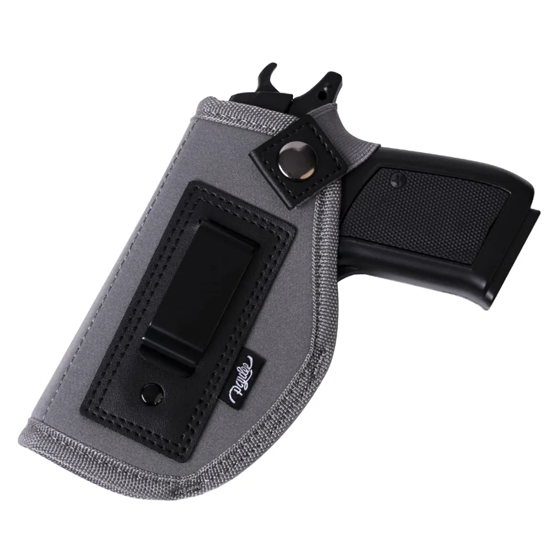 POYOLEE Gun Holster for Women Concealed Carry Holster for Pistols Universal IWB Holster Fits Glock 19 26 43 Springfie XD LC9 & All Similar Handguns (Grey, Left-Handed Draw (IWB))
