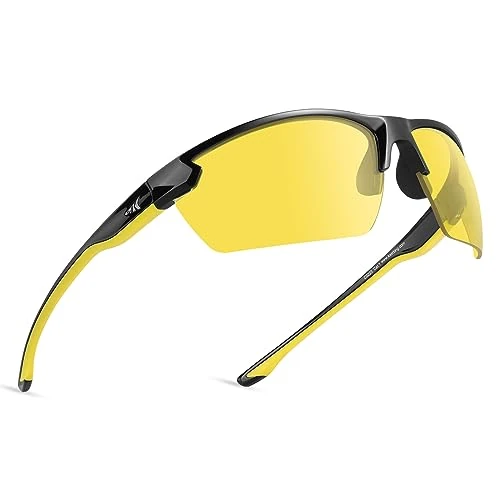 KastKing IllumiLens Night Vision Glasses, Night Driving Glasses for Men Women, Reduce Glare and Enhance Vision