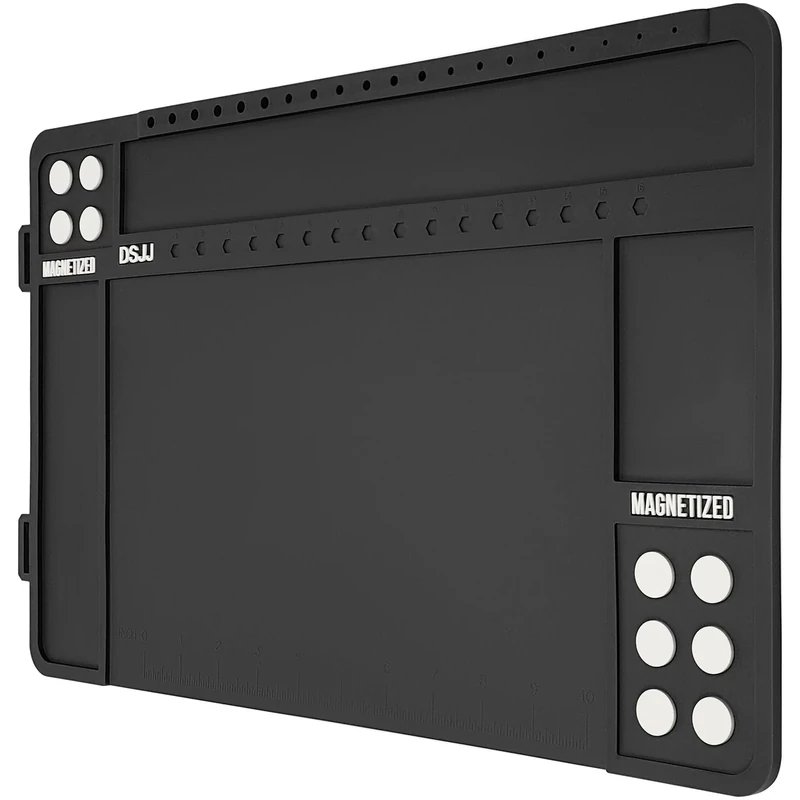 CKPART Pistol Gun Cleaning Mat, Premium Gun Cleaning Pad with Organizer Parts Tray, Anti-Slip Rubberized Pistol Gun Mat, Protective Workbench Mat for Pistol Cleaning (16.5"x 10.43") (Black)