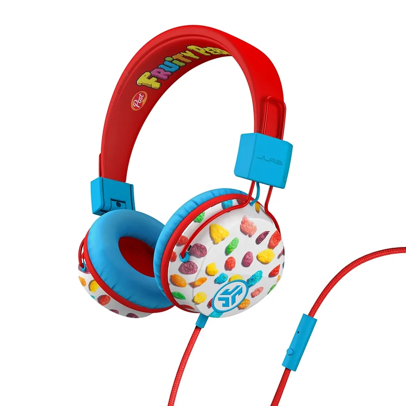 JLab Fruity Pebbles JBuddies Kids Wired Headphones - Volume Limit, Mic