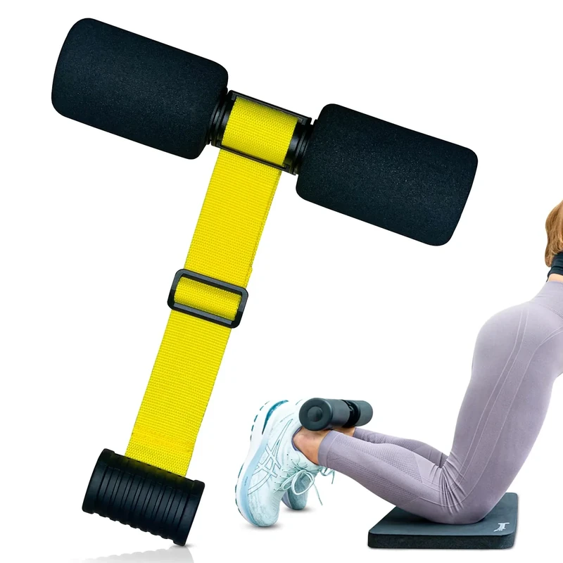 NordStick Nordic Hamstring Curl Strap The Original Hamstring Curl Exercise for Home and Travel - 5 Second Set Up for Nordic Curl, Sit Ups, Abs, Core Strength Training - 350 pounds - Electric Yellow - Image 1