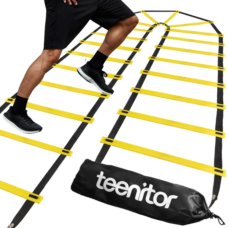 Teenitor Agility Ladder 21 Rung 29.5ft Speed Ladder Training Ladder for Soccer, Speed, Football Fitness Feet Training Carry Bag Agility Training Equipment, Sports Agility Ladders for Kids