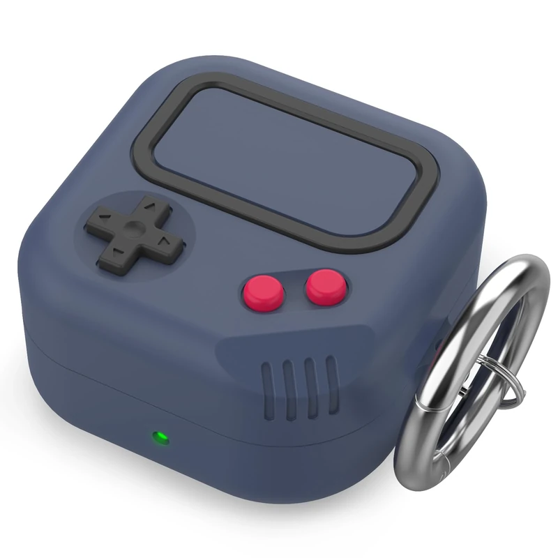 TRONWIN Galaxy Buds Pro 2 case, Retro Game Design Case for Samsung Galaxy Buds 2 Pro/Live/Fe, Silicone Case Cover for Men/Women (Midnight Blue)