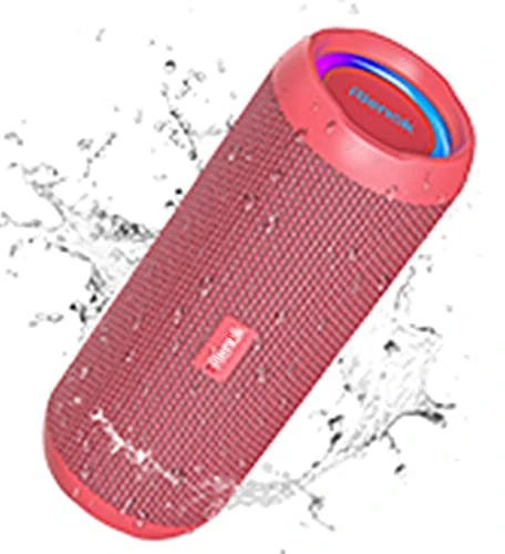 RIENOK Portable Bluetooth Speaker 30W True Wireless Stereo HD Sound IPX7 Waterproof Outdoor Sport Speakers Bluetooth 5.3 for Home Party (Pink, 3000mAh)