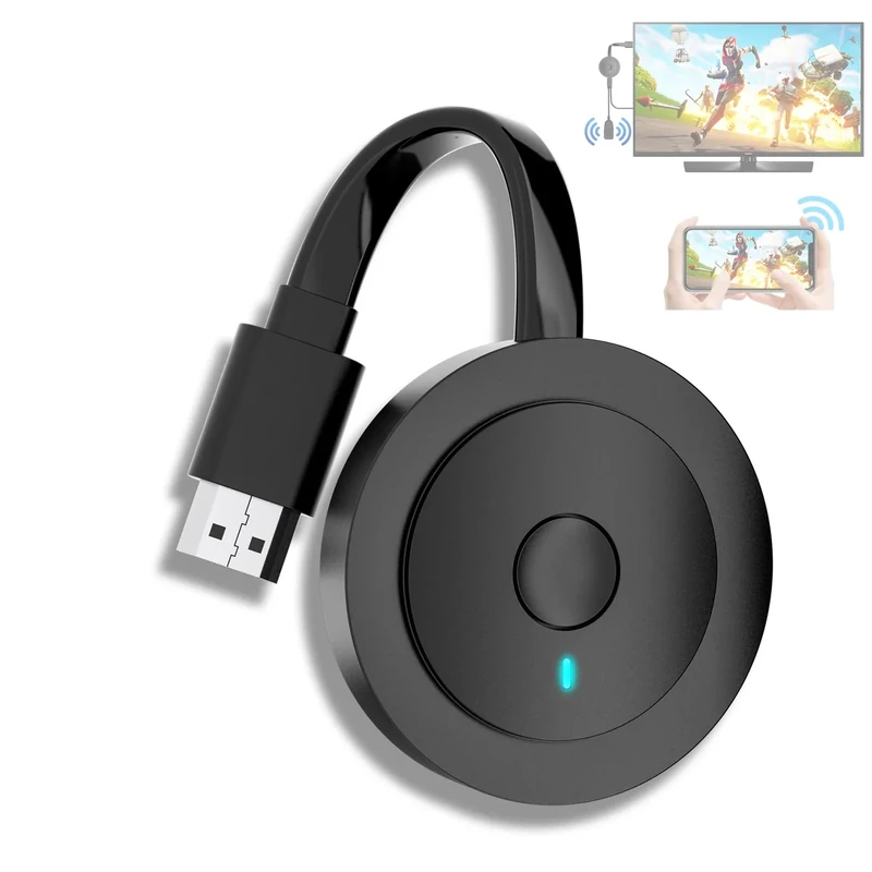 4K Wireless HDMI Display Dongle Adapter 1080P, WiFi Casting Movies, Shows Receiver for i-Phone, i-Pad, iOS, Android, Tablet, Laptop, Windows to HDTV/Monitor/Projector, Support Miracast Air Play DLNA