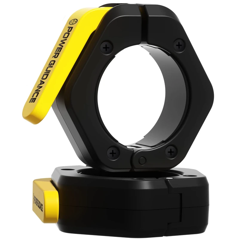 POWER GUIDANCE Barbell Collars Barbell Clips, ONLY for 2 inch Olympic Barbell Clamps,Non-Slip Weight Clamps Quick Release Barbell Collar for Workout Weightlifting, Gym equipment accessories