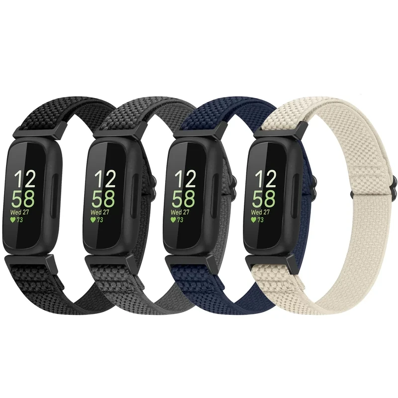 Vodtian 4-Pack Elastic Nylon Bands for Fitbit Inspire Series & Ace 2/3