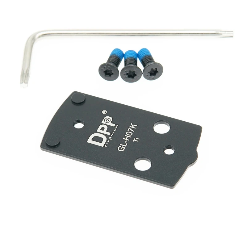 DPP Titanium Adapter Plate for Glock 43X/48 MOS Hellcat OSP Holosun 407k/507k - GL-H07K-TI