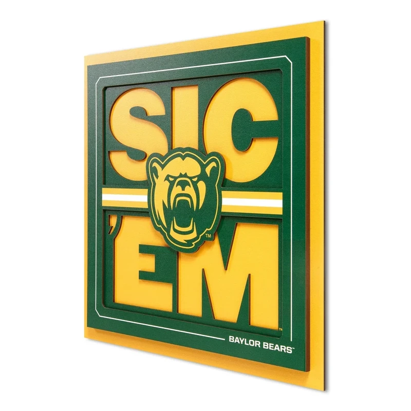 YouTheFan NCAA Baylor Bears Slogan Series 3D Wall Art