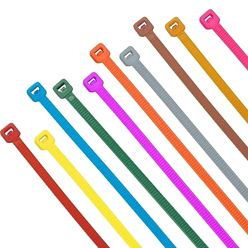 XINGO 1000 PCS Colored Zip Ties 8 Inch, Multicolor Zip Ties, Mix Packed 10 Color Plastic Wire Ties Assortment for Home Office Garden Garage and Workshop